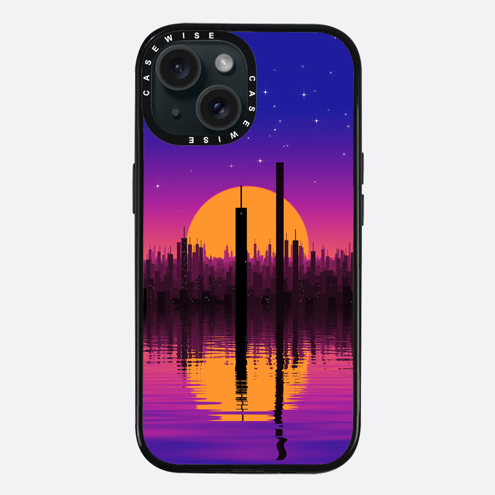 retro skyline - Etui