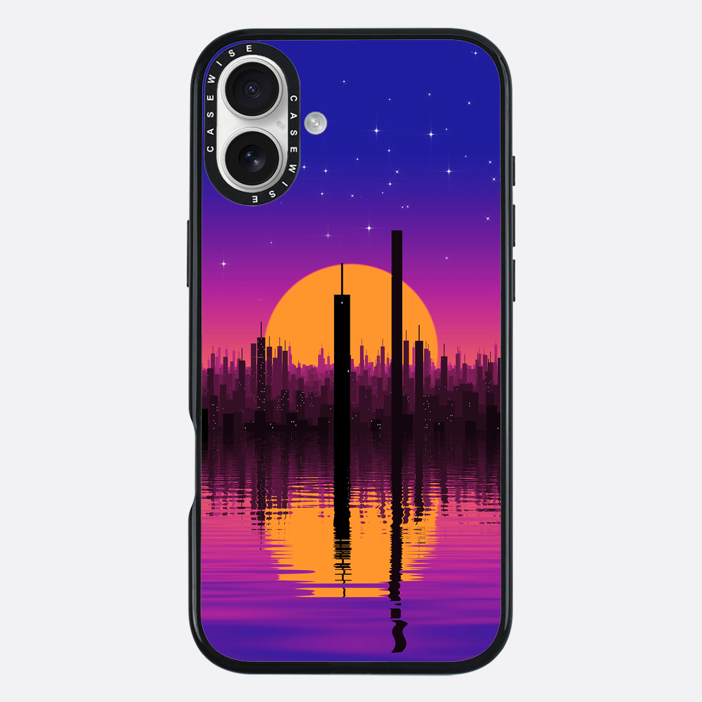 retro skyline - Etui