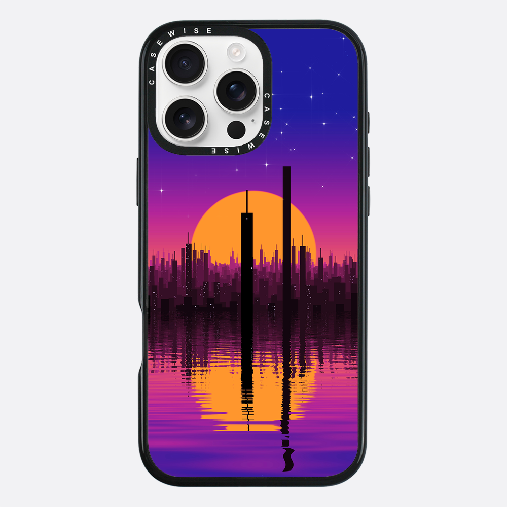 retro skyline - Etui