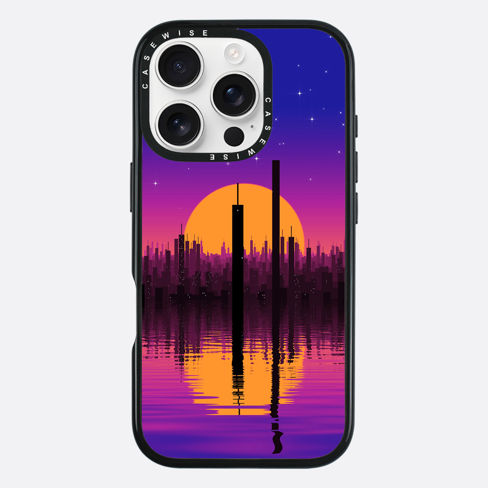 retro skyline - Etui