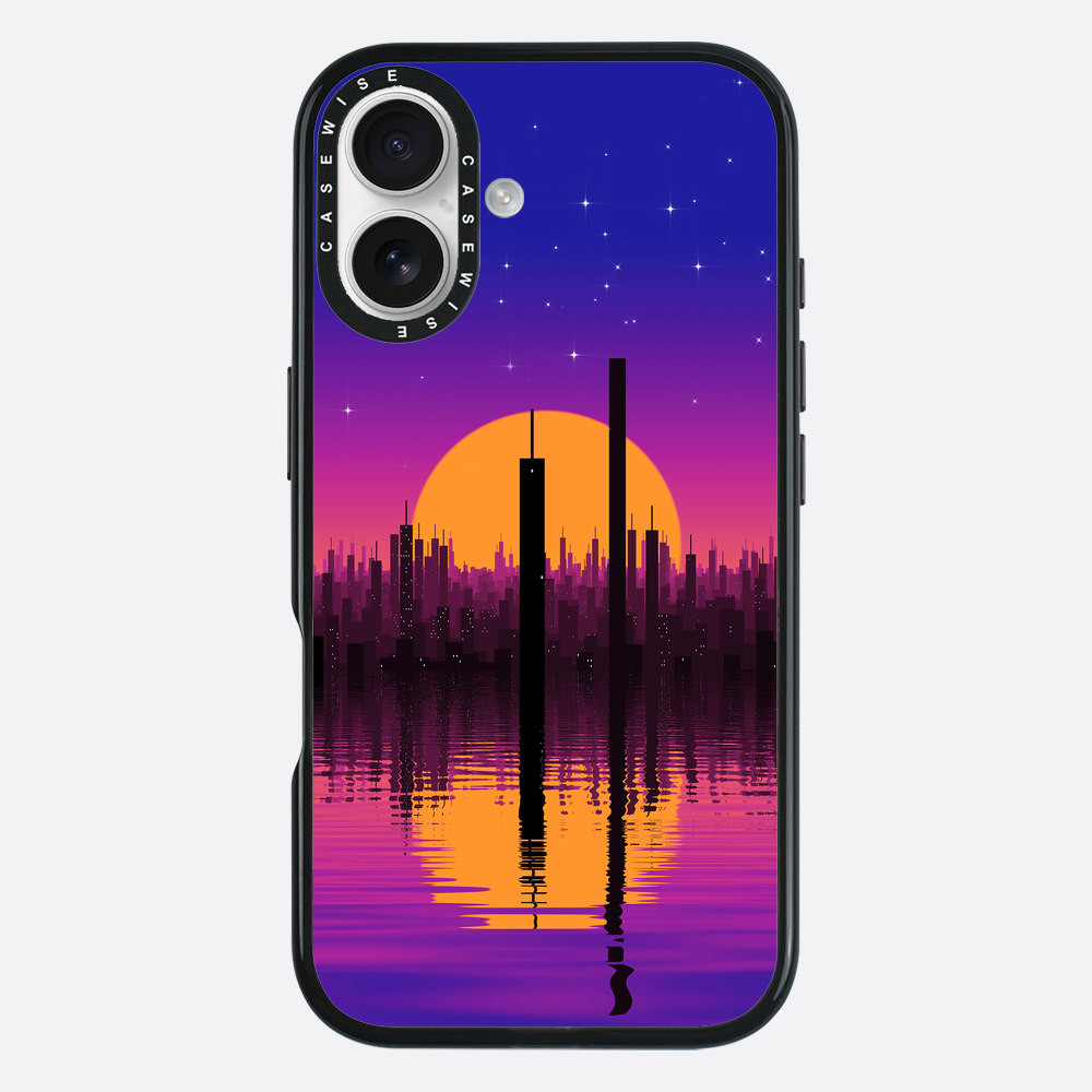retro skyline - Etui