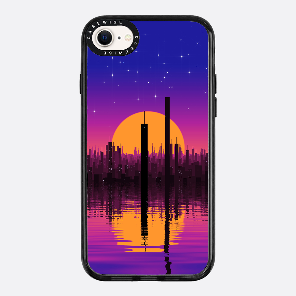 retro skyline - Etui