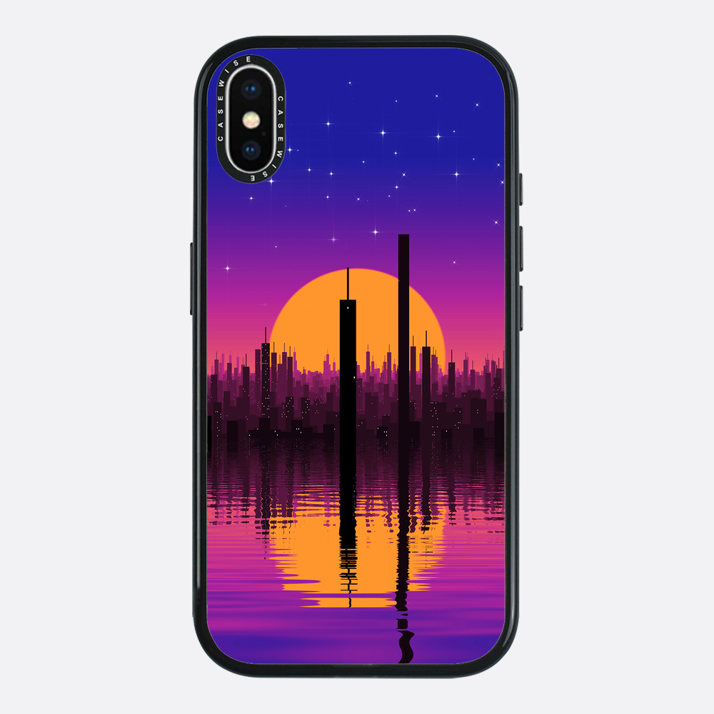 retro skyline - Etui