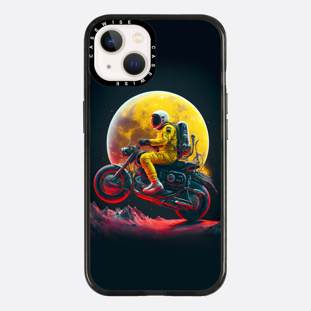 Astronaut on the moon riding a motor - Etui