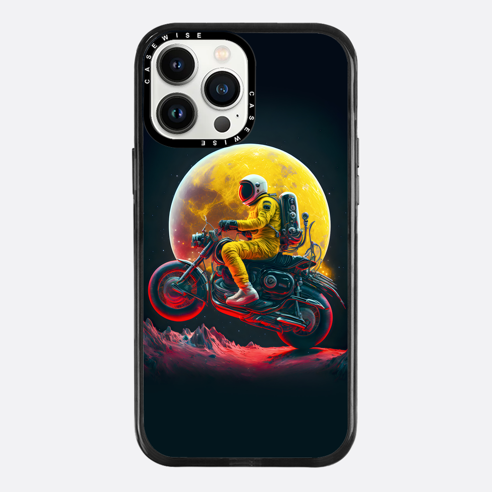 Astronaut on the moon riding a motor - Etui