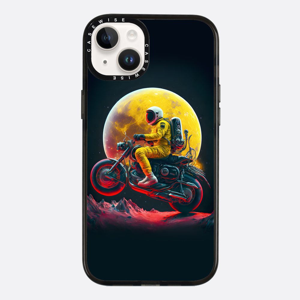 Astronaut on the moon riding a motor - Etui