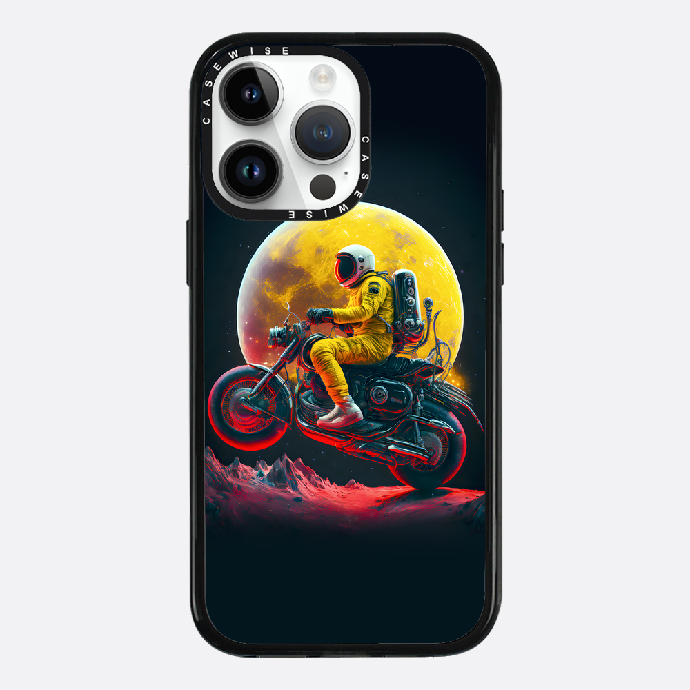 Astronaut on the moon riding a motor - Etui