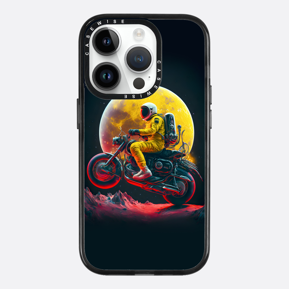 Astronaut on the moon riding a motor - Etui
