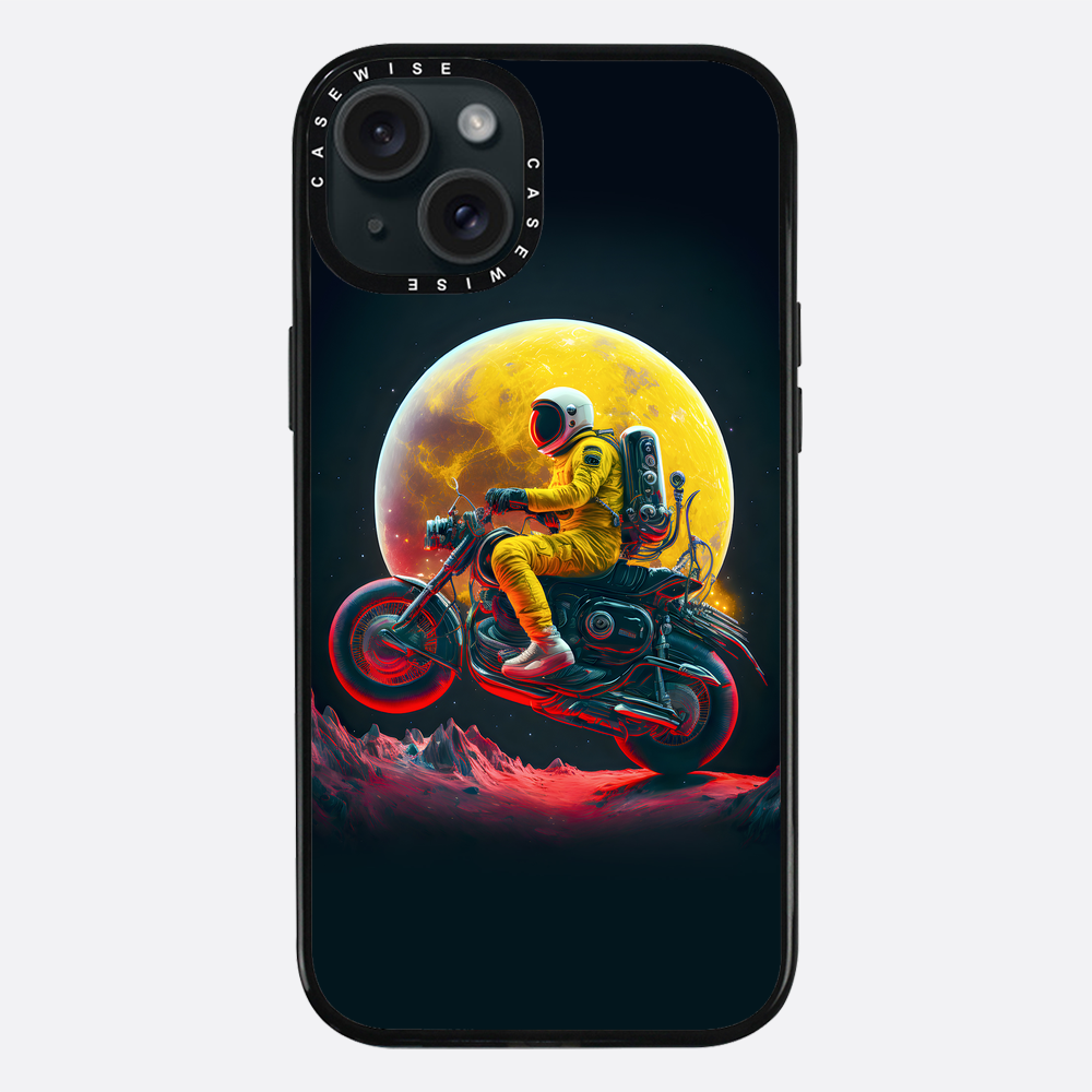 Astronaut on the moon riding a motor - Etui