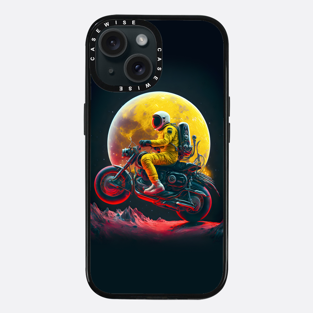 Astronaut on the moon riding a motor - Etui
