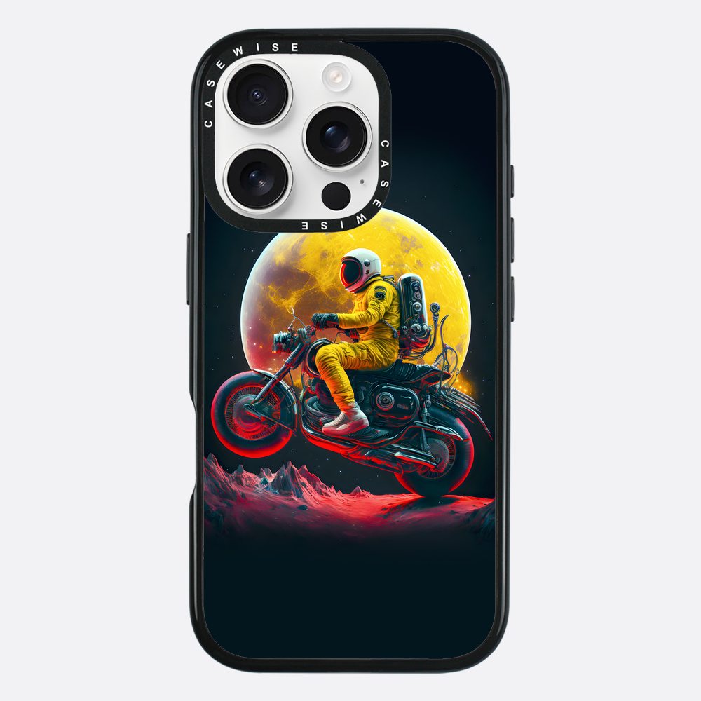Astronaut on the moon riding a motor - Etui