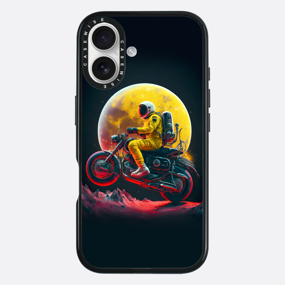 Astronaut on the moon riding a motor - Etui