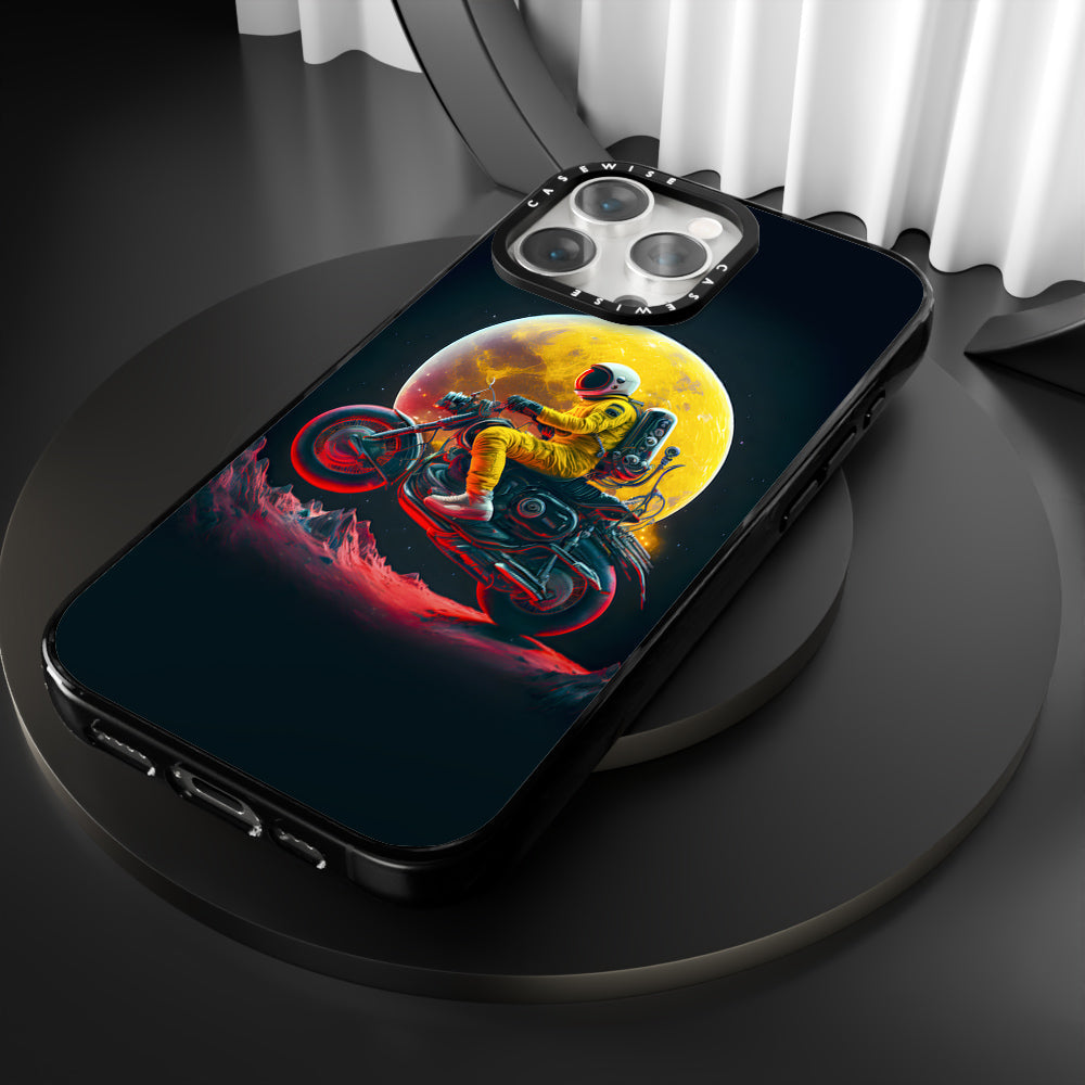 Astronaut on the moon riding a motor - Etui