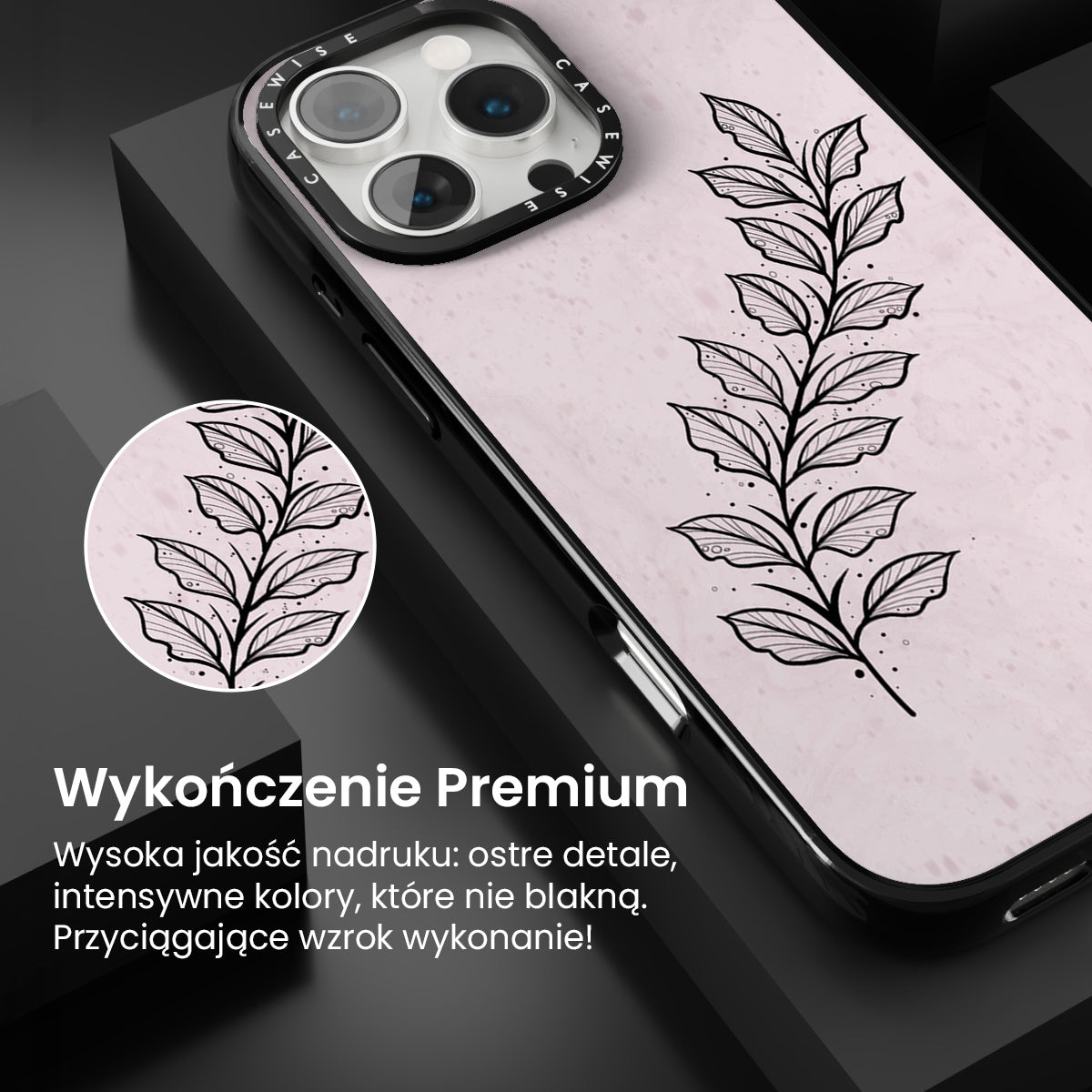 Gałązka różowa - Etui