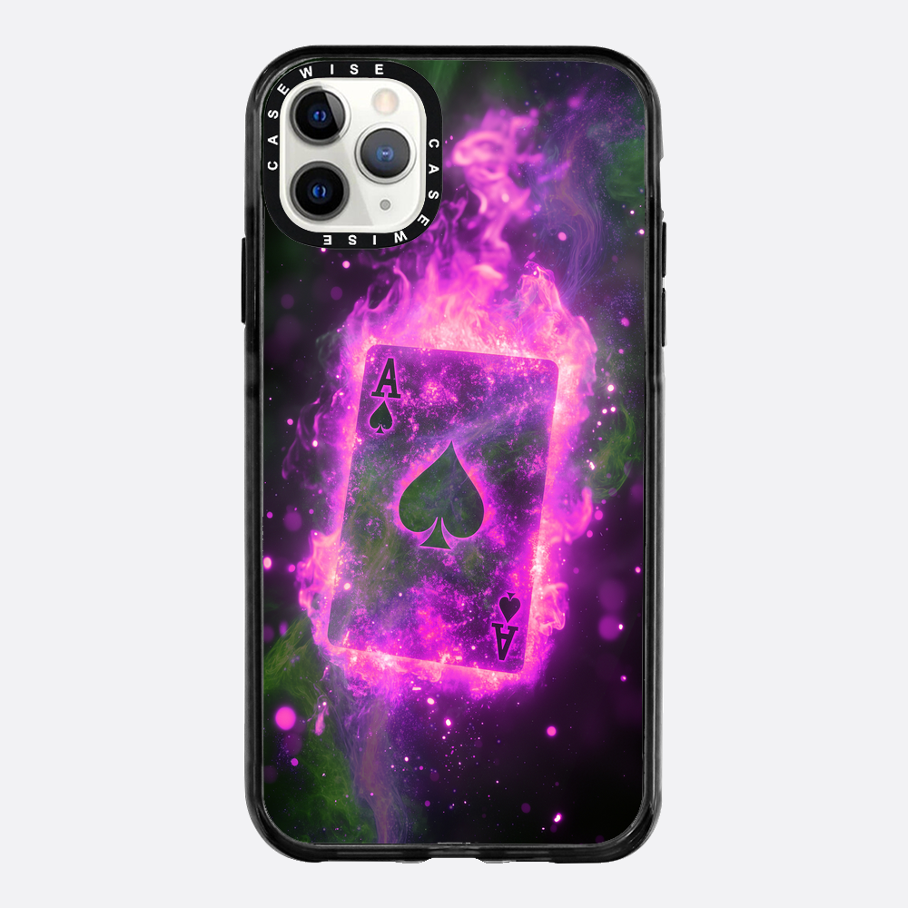 Card Ace of Spades Magic Flame - Etui