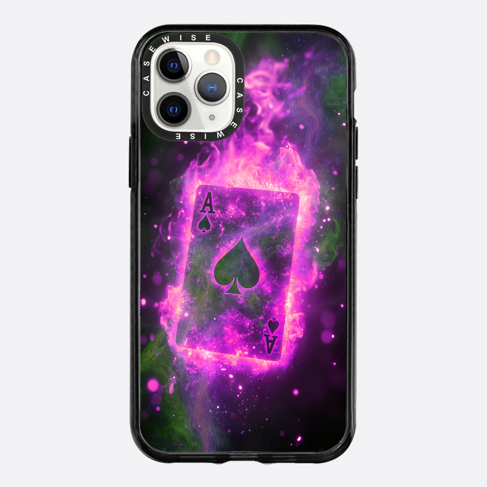 Card Ace of Spades Magic Flame - Etui