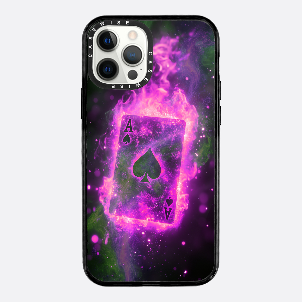 Card Ace of Spades Magic Flame - Etui