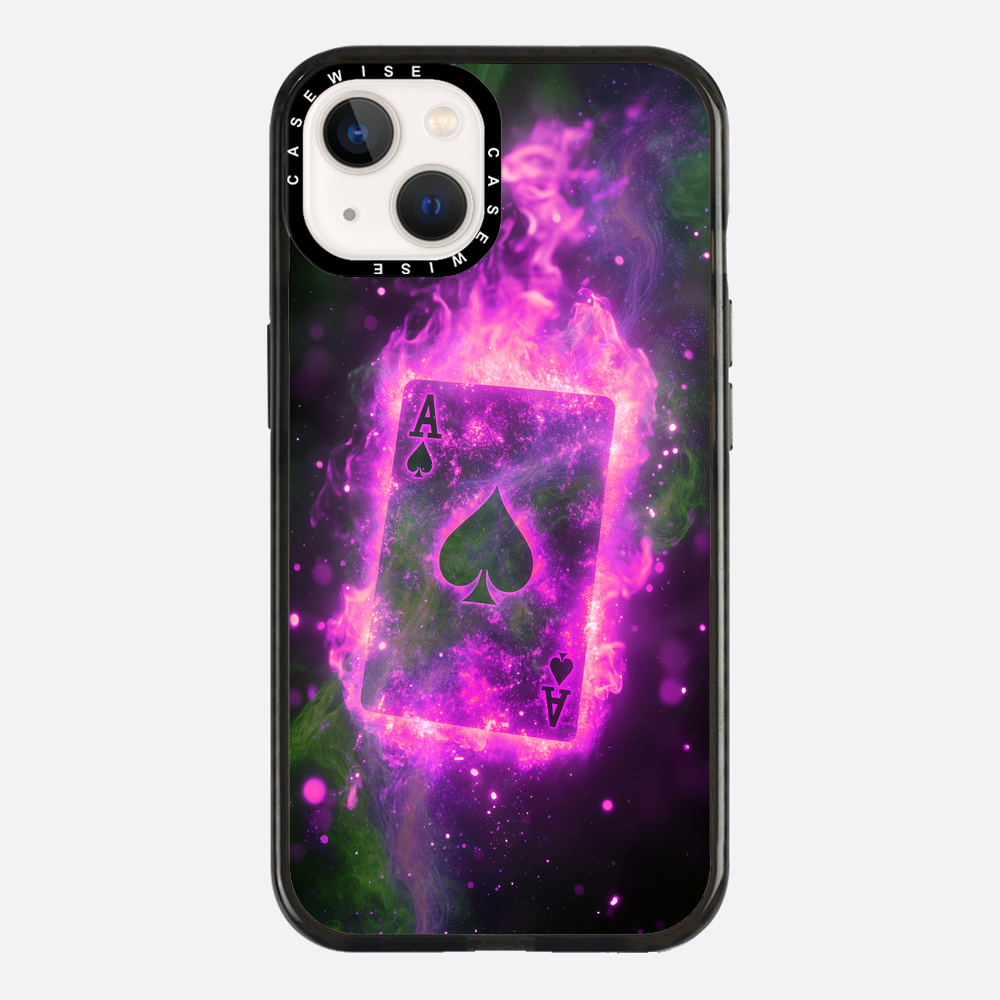 Card Ace of Spades Magic Flame - Etui