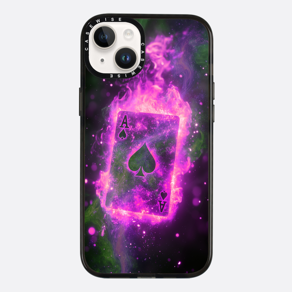 Card Ace of Spades Magic Flame - Etui