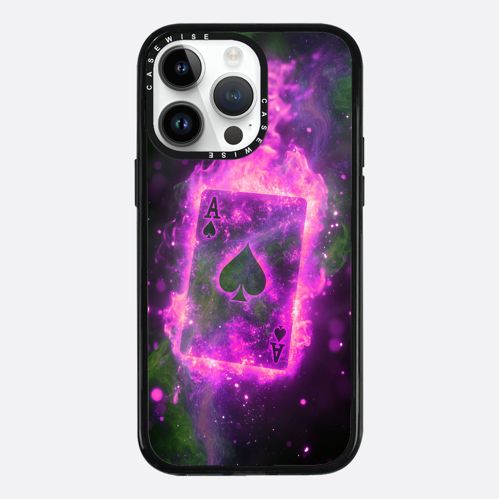 Card Ace of Spades Magic Flame - Etui