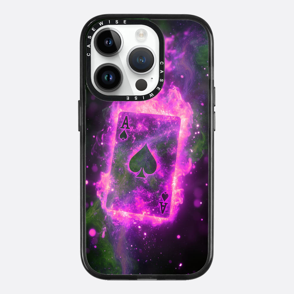 Card Ace of Spades Magic Flame - Etui