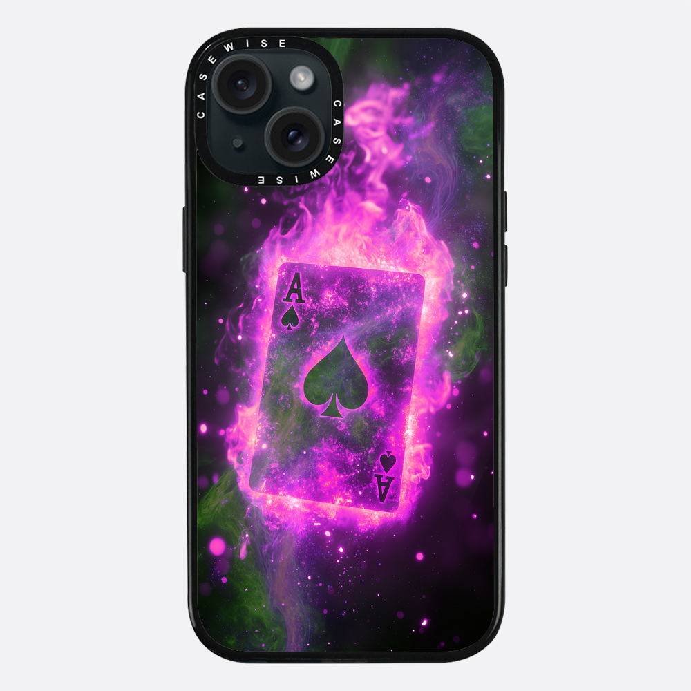 Card Ace of Spades Magic Flame - Etui