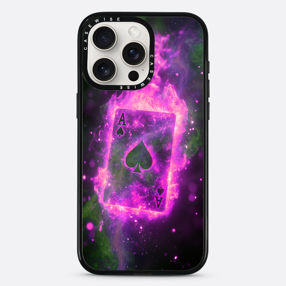 Card Ace of Spades Magic Flame - Etui