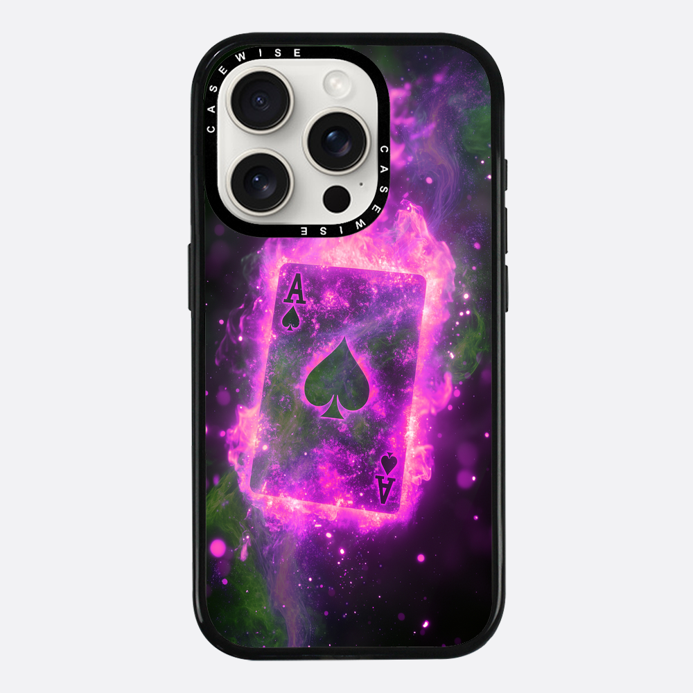 Card Ace of Spades Magic Flame - Etui