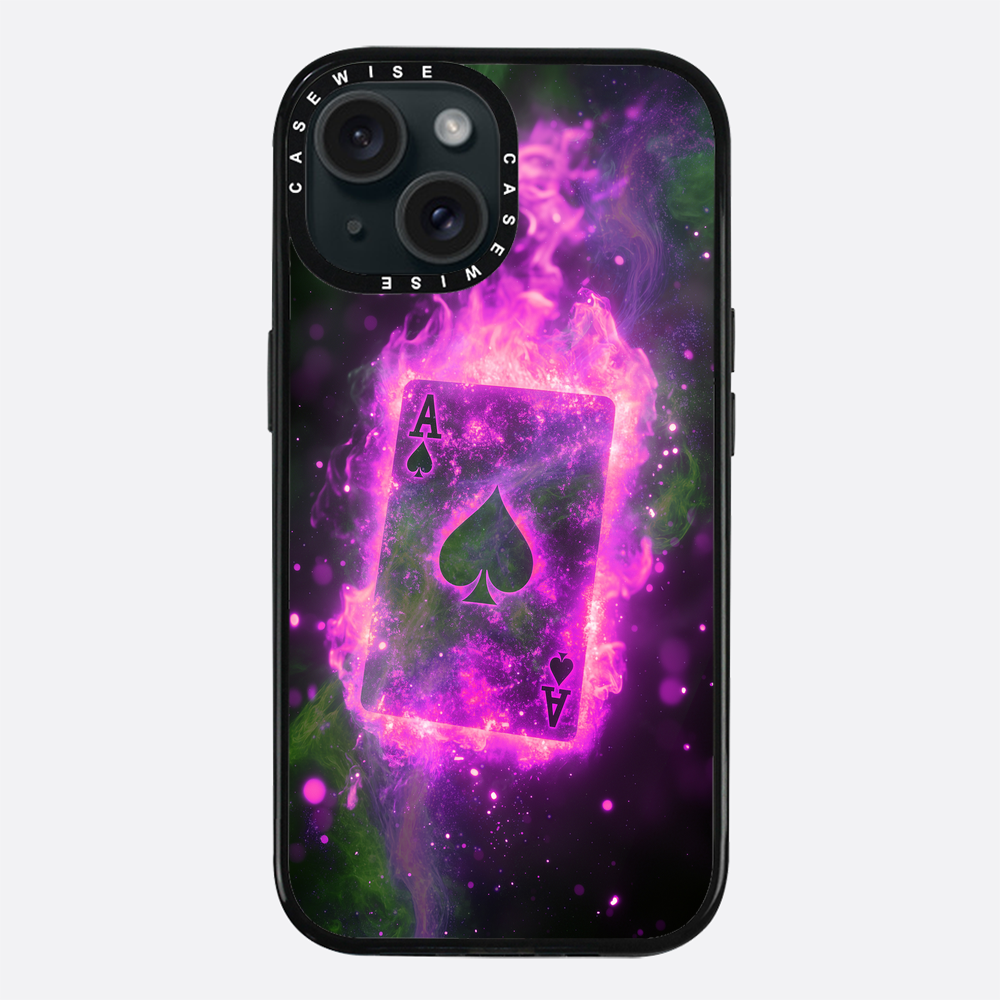 Card Ace of Spades Magic Flame - Etui