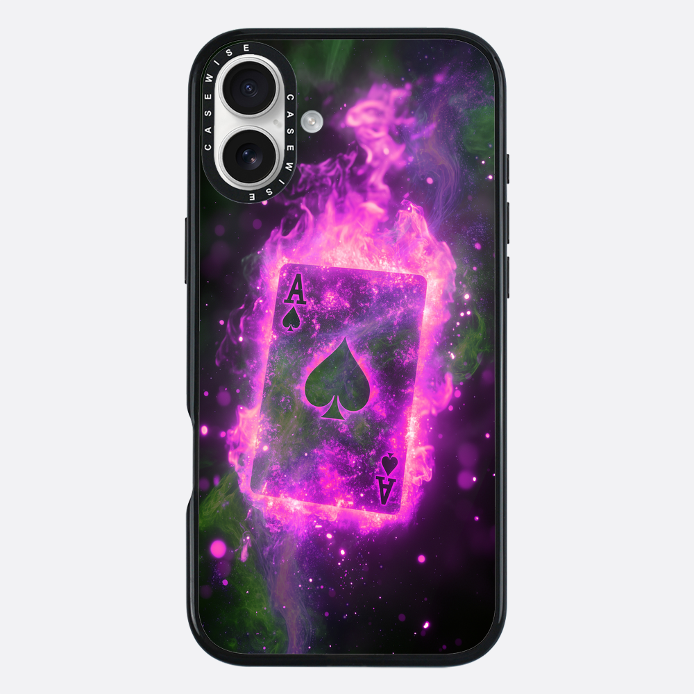 Card Ace of Spades Magic Flame - Etui