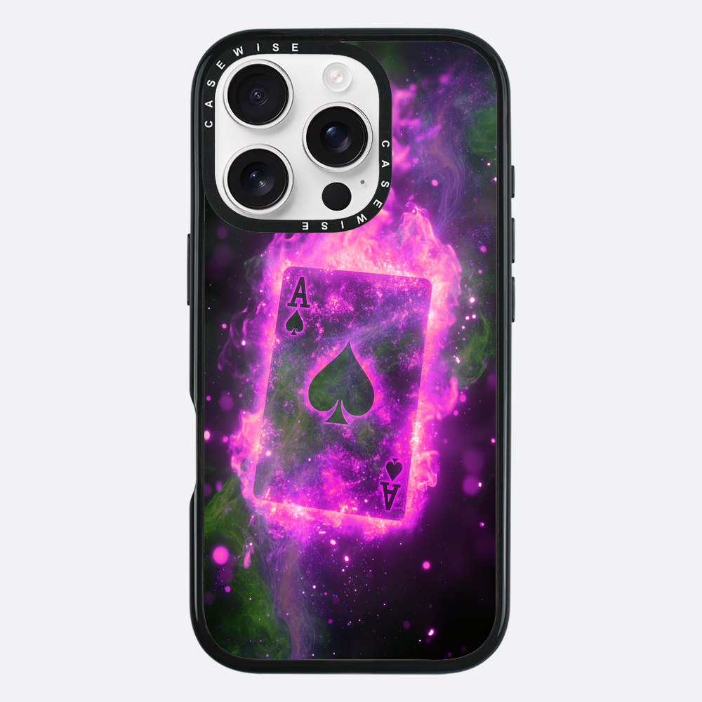 Card Ace of Spades Magic Flame - Etui