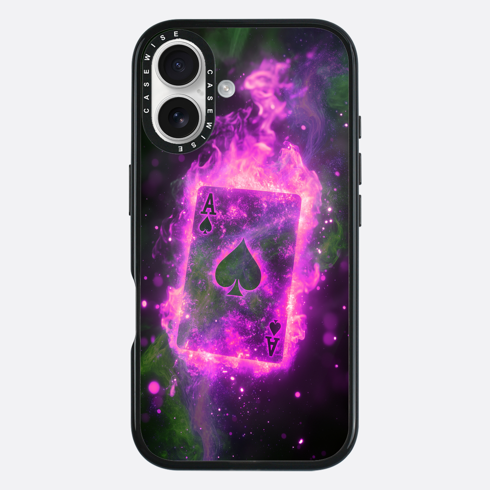 Card Ace of Spades Magic Flame - Etui