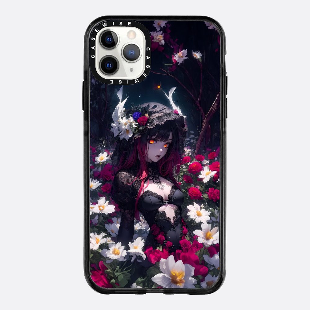 Floral Gothic Anime Girl - Etui