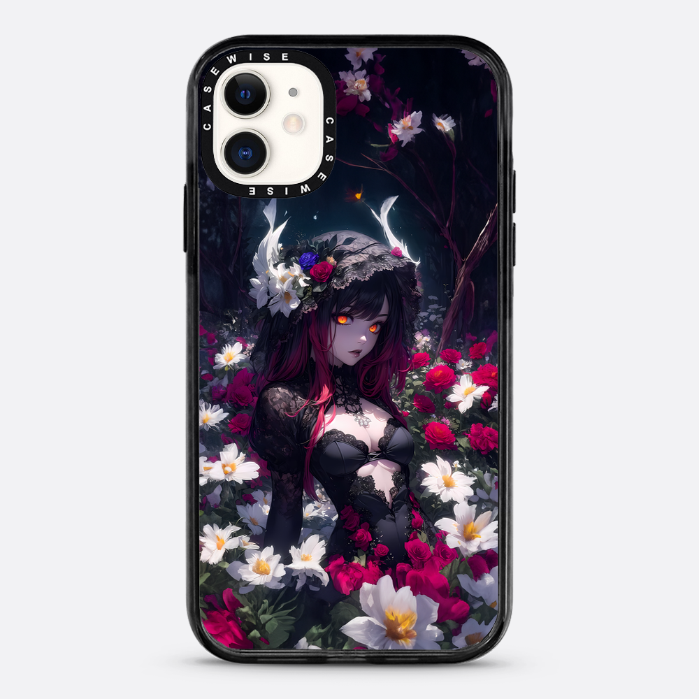 Floral Gothic Anime Girl - Etui