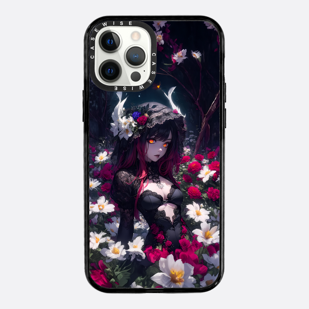 Floral Gothic Anime Girl - Etui
