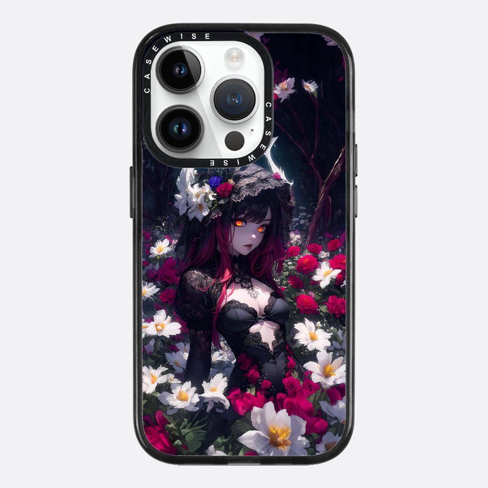 Floral Gothic Anime Girl - Etui