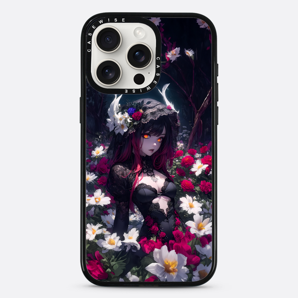 Floral Gothic Anime Girl - Etui