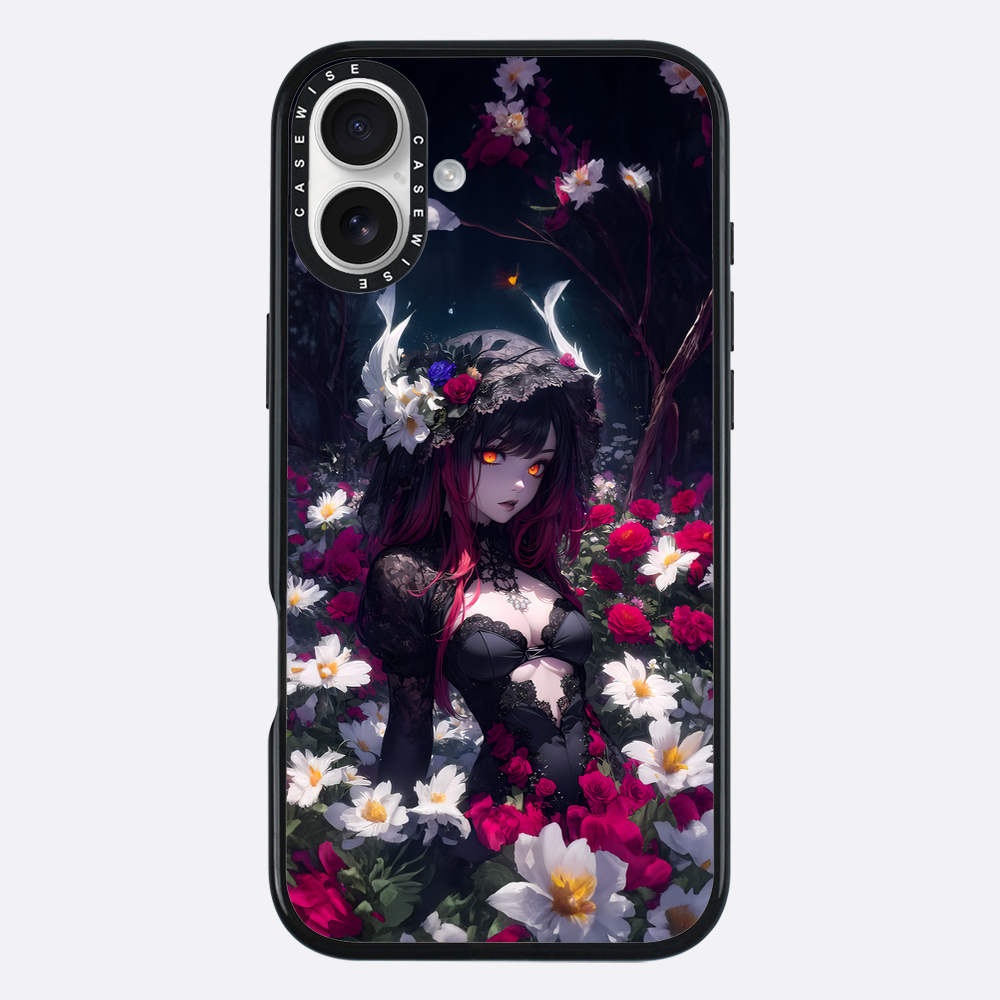 Floral Gothic Anime Girl - Etui