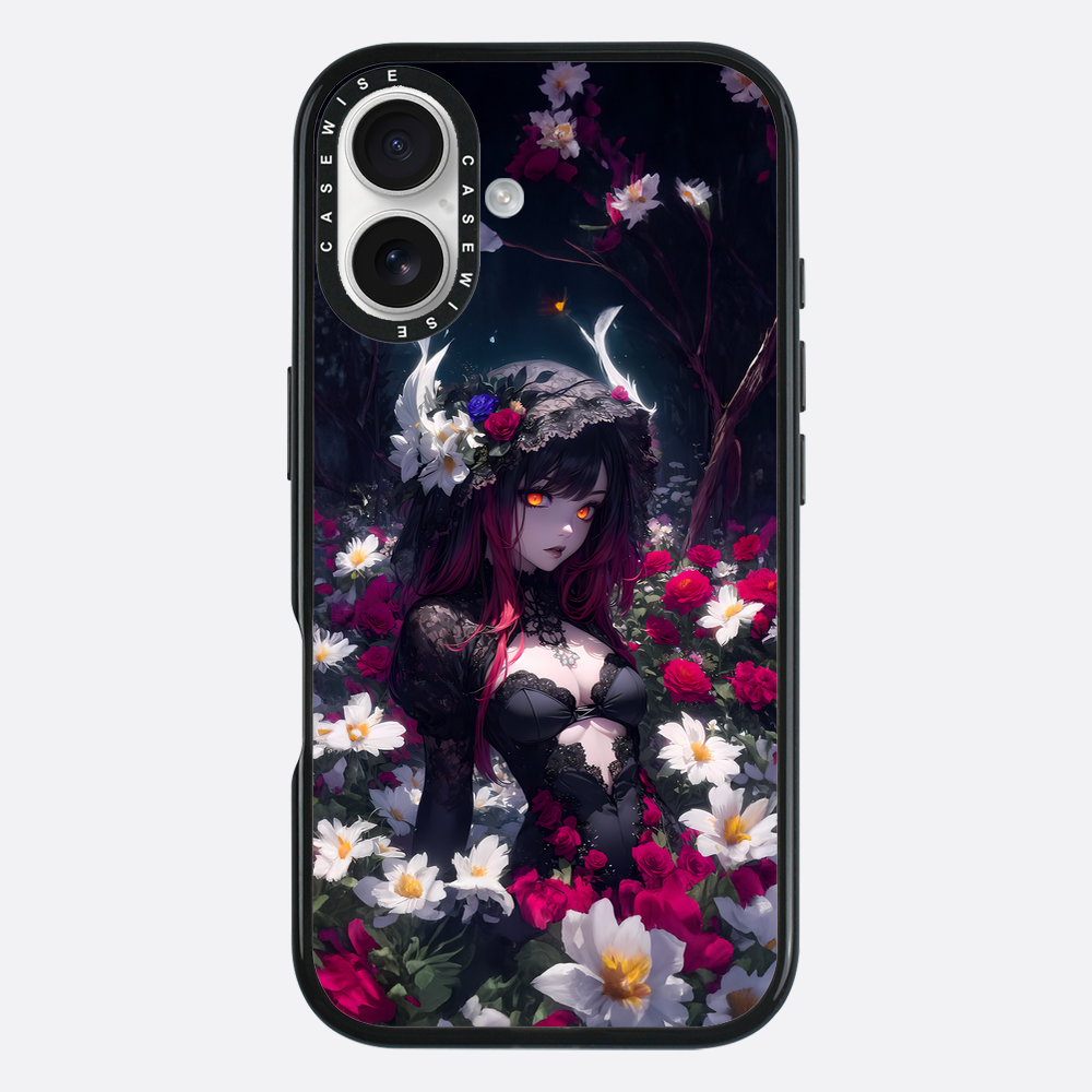 Floral Gothic Anime Girl - Etui