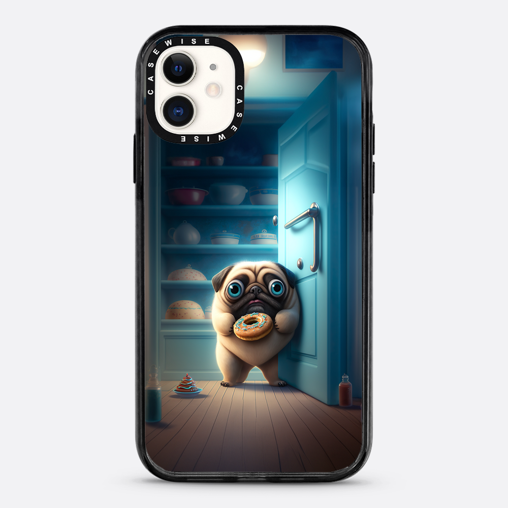 Pug stealing Donuts - Etui