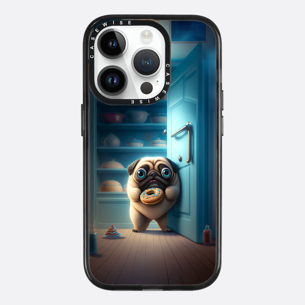 Pug stealing Donuts - Etui