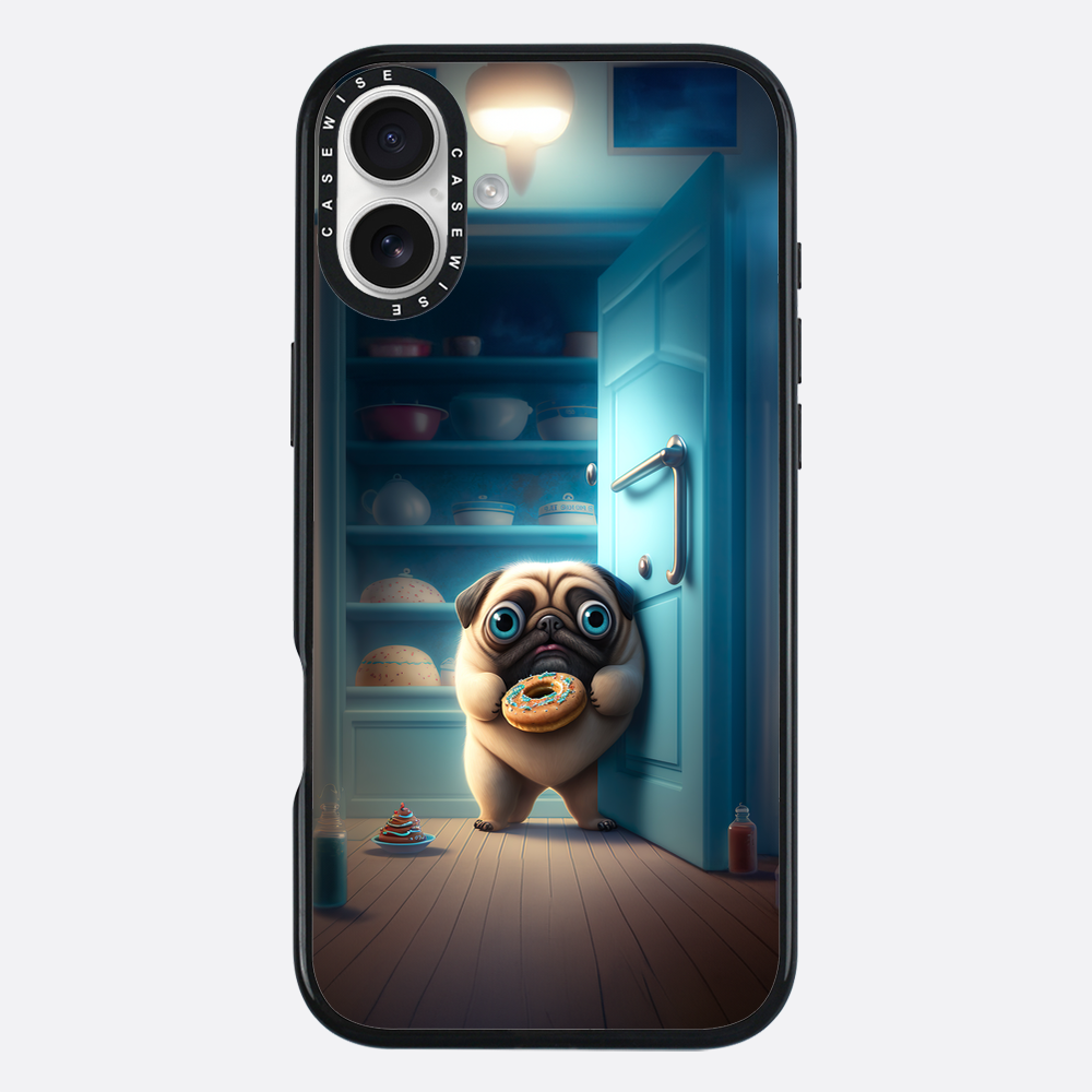 Pug stealing Donuts - Etui