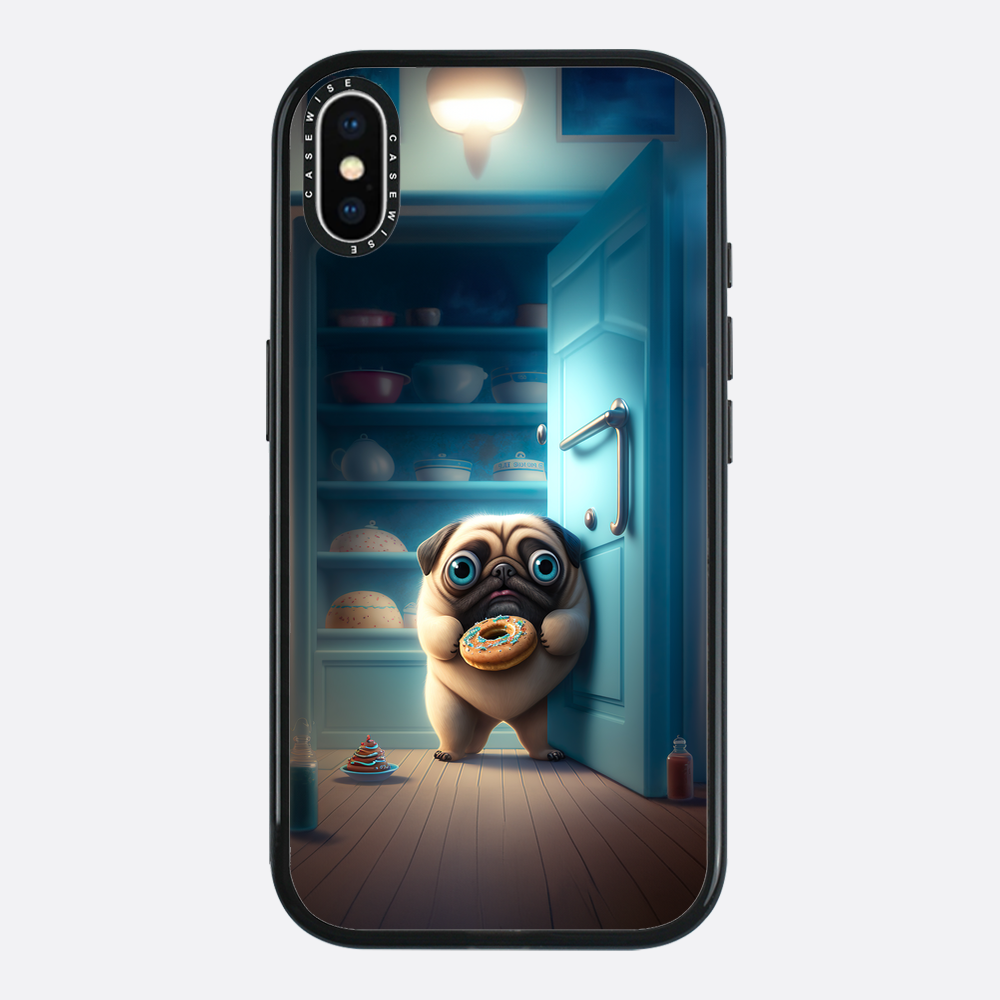 Pug stealing Donuts - Etui