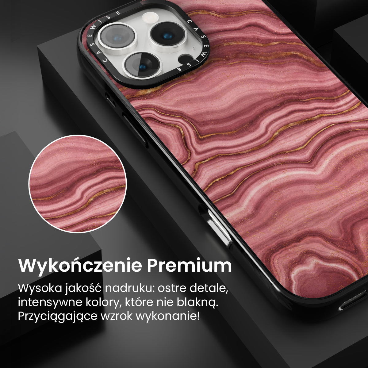 Pink Agate Texture 01 - Etui
