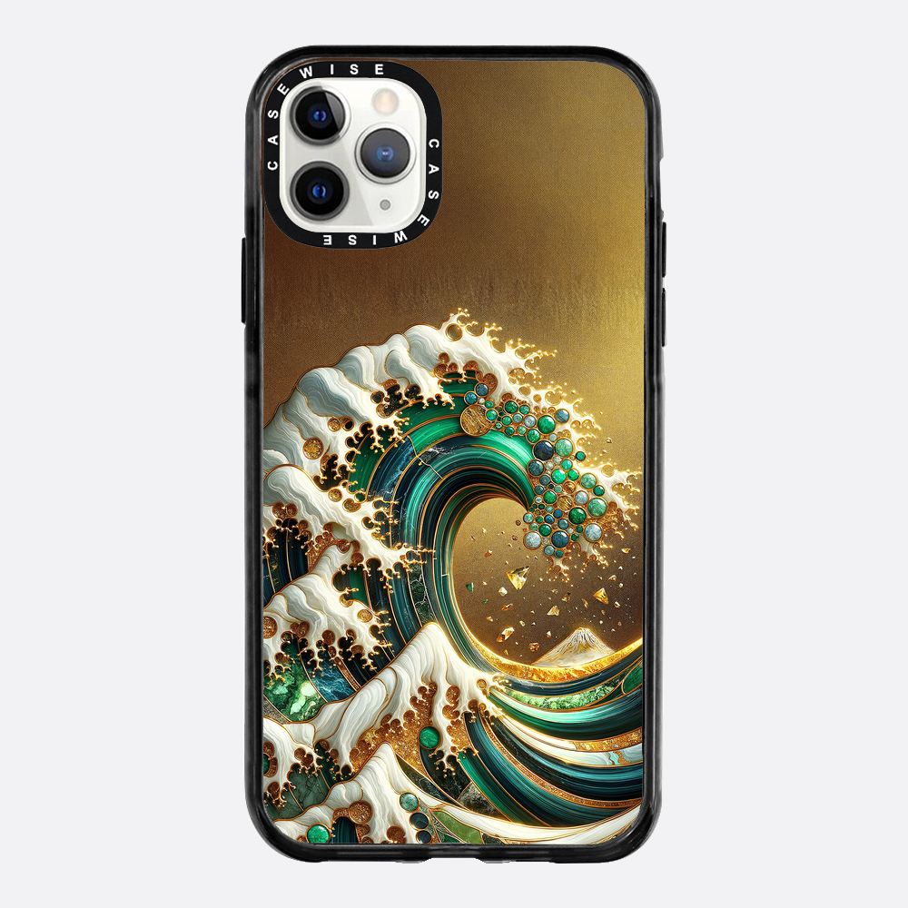 Gold Great Wave Abstract - Etui