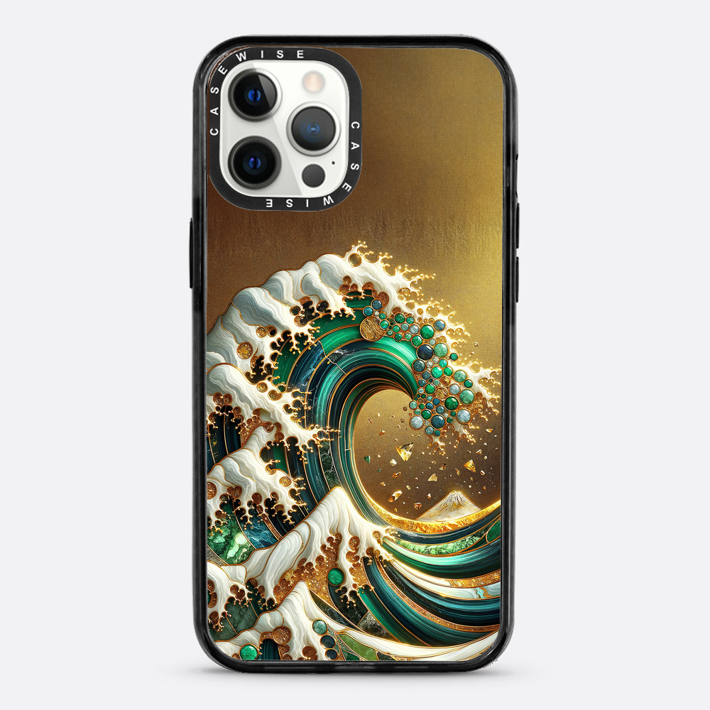 Gold Great Wave Abstract - Etui