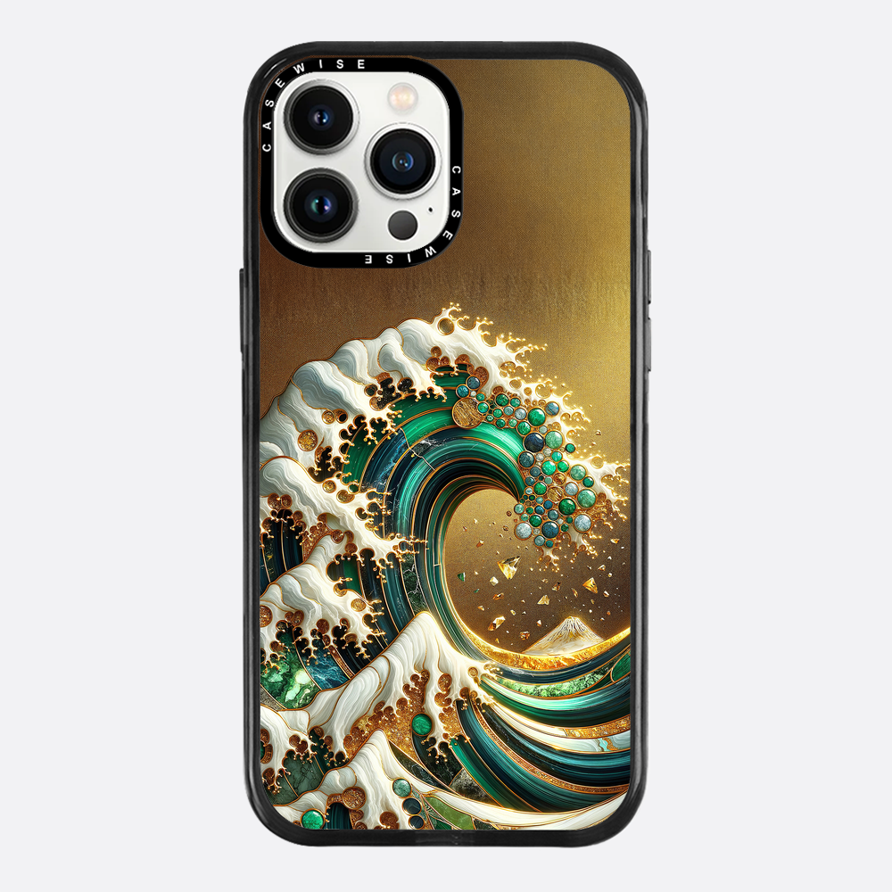 Gold Great Wave Abstract - Etui