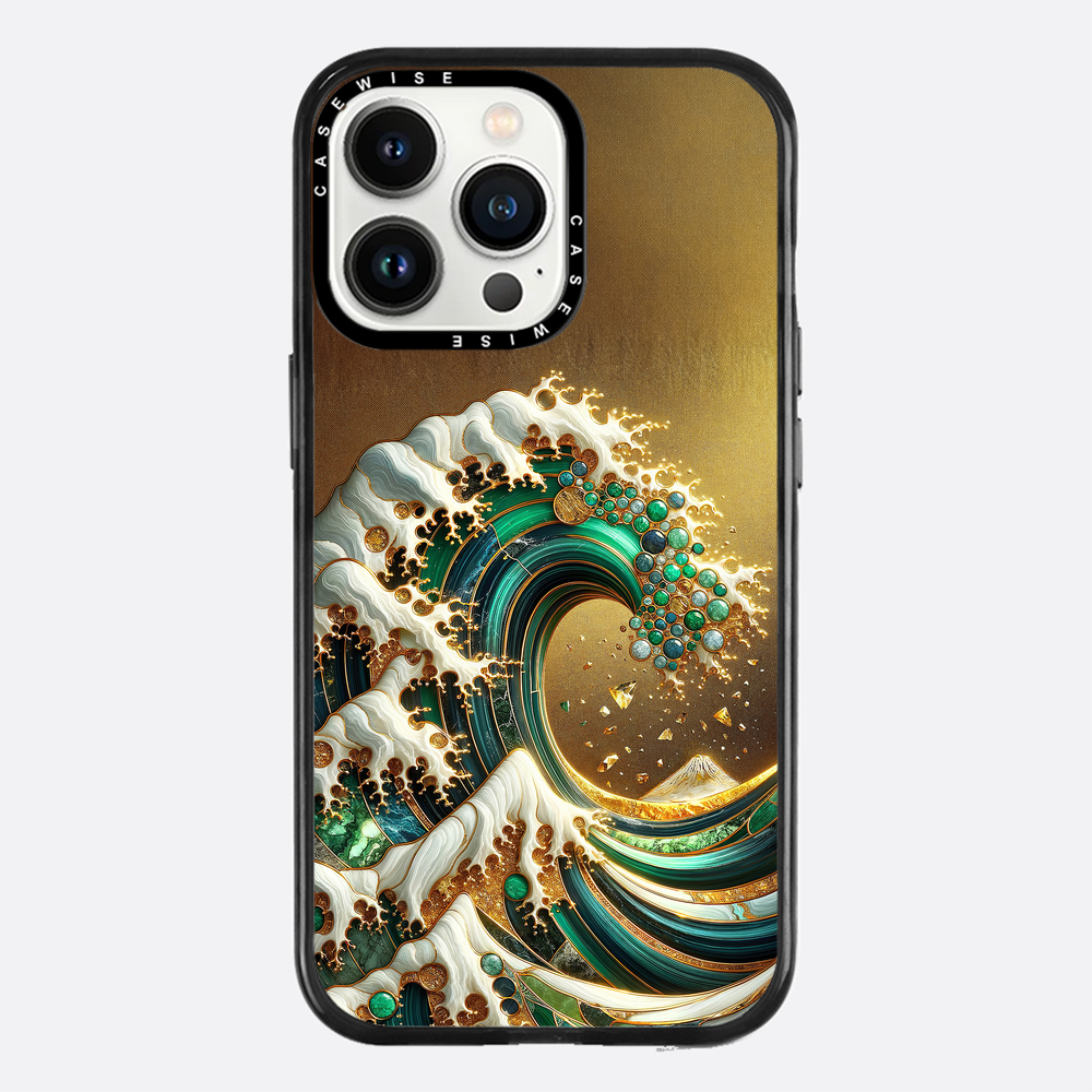 Gold Great Wave Abstract - Etui