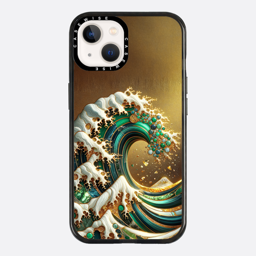 Gold Great Wave Abstract - Etui