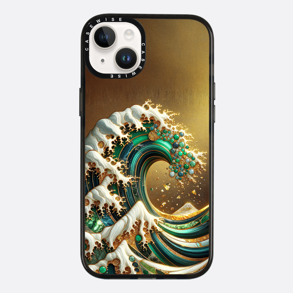 Gold Great Wave Abstract - Etui